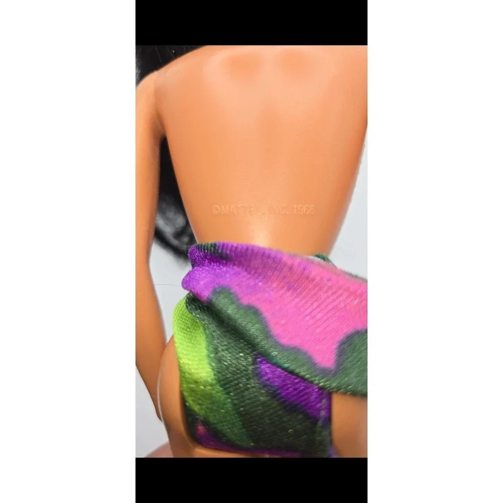 VTG 1985 Mattel Tropical Miko Barbie Doll #2056 Long Black Hair Swimsuit